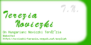 terezia noviczki business card